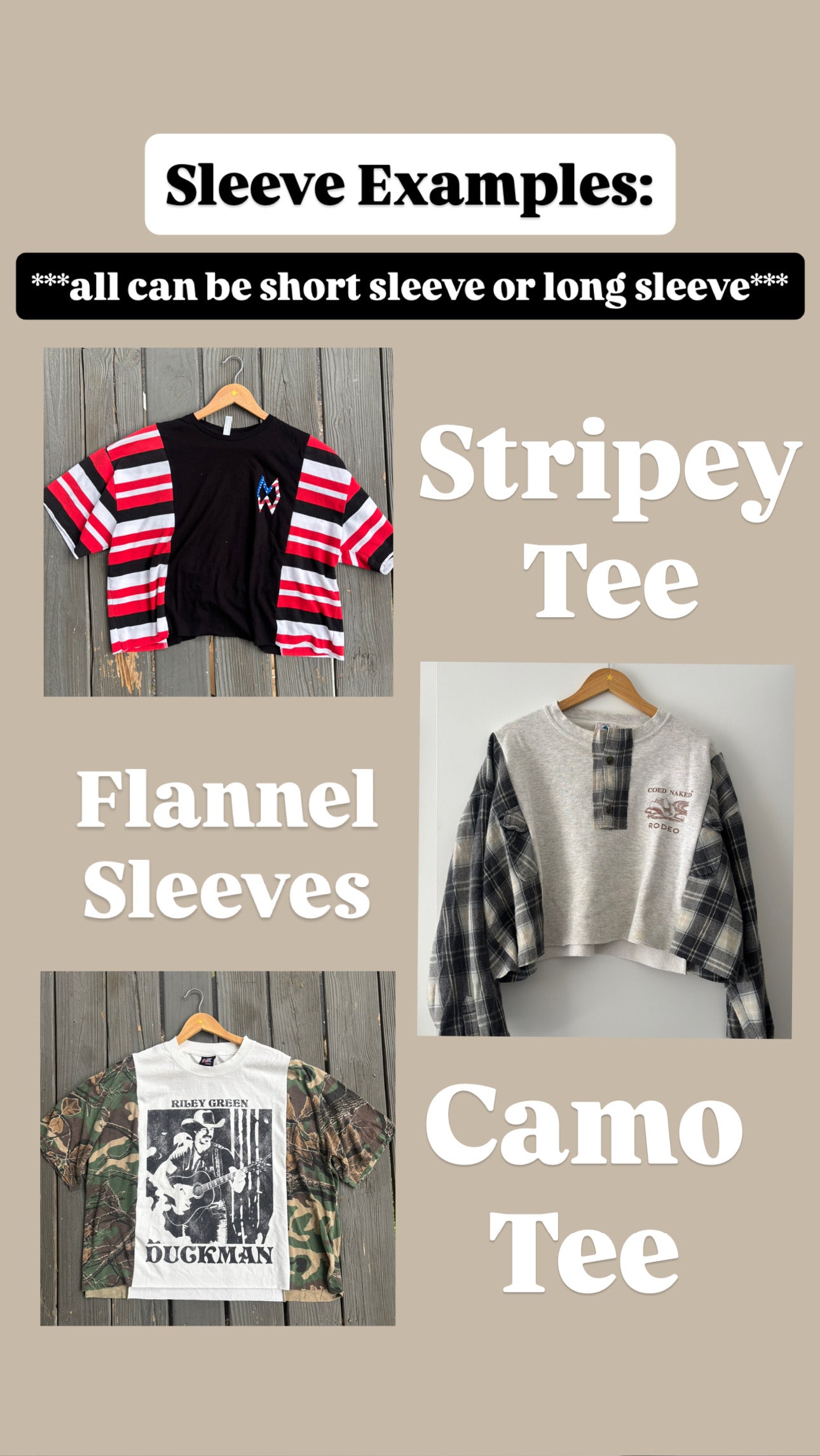 Stripey/Flannel Tee Custom