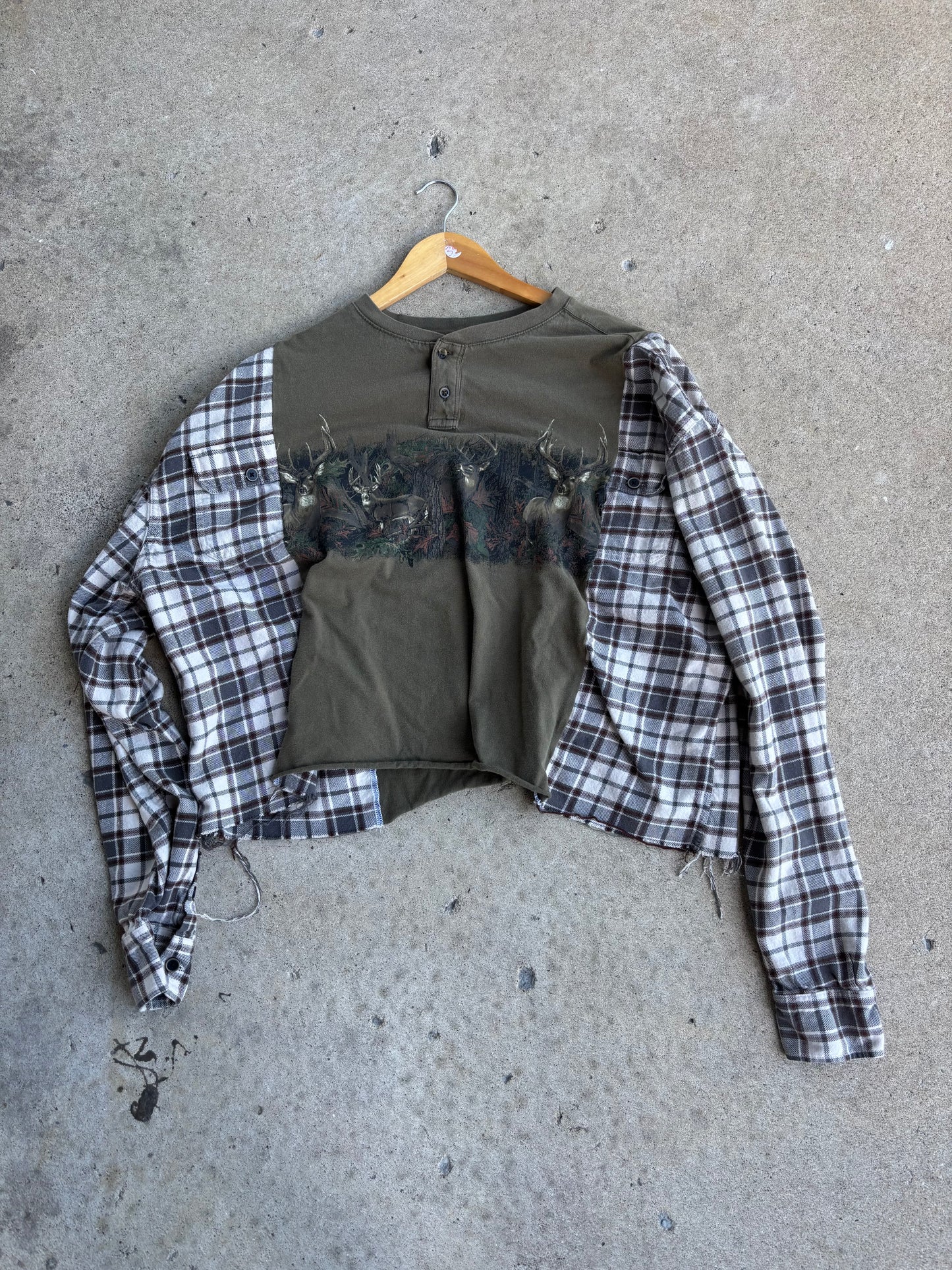 Buck Nature Flannel Tee(L Crop)