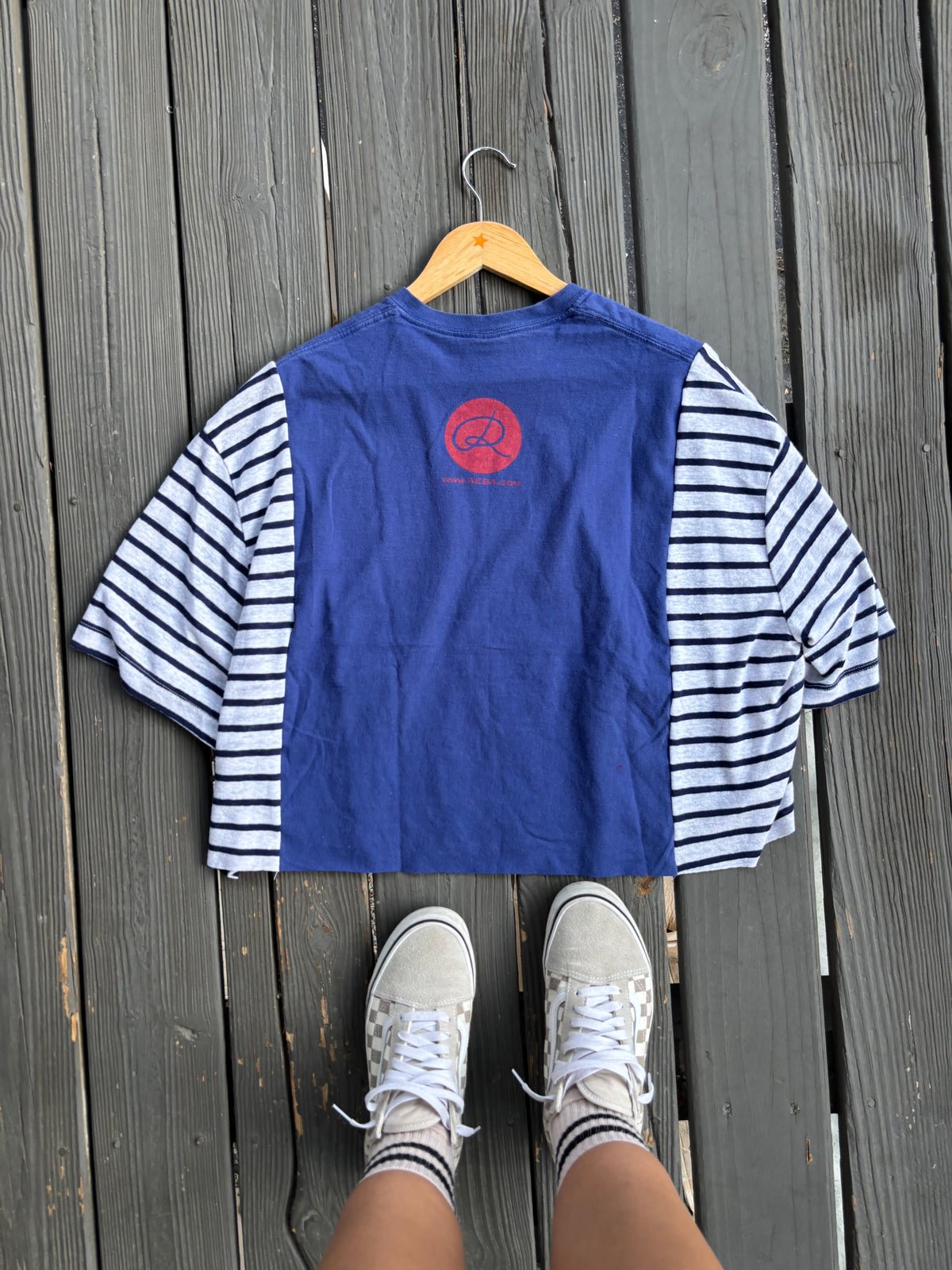 Navy Reba Stripey Tee(M/L)