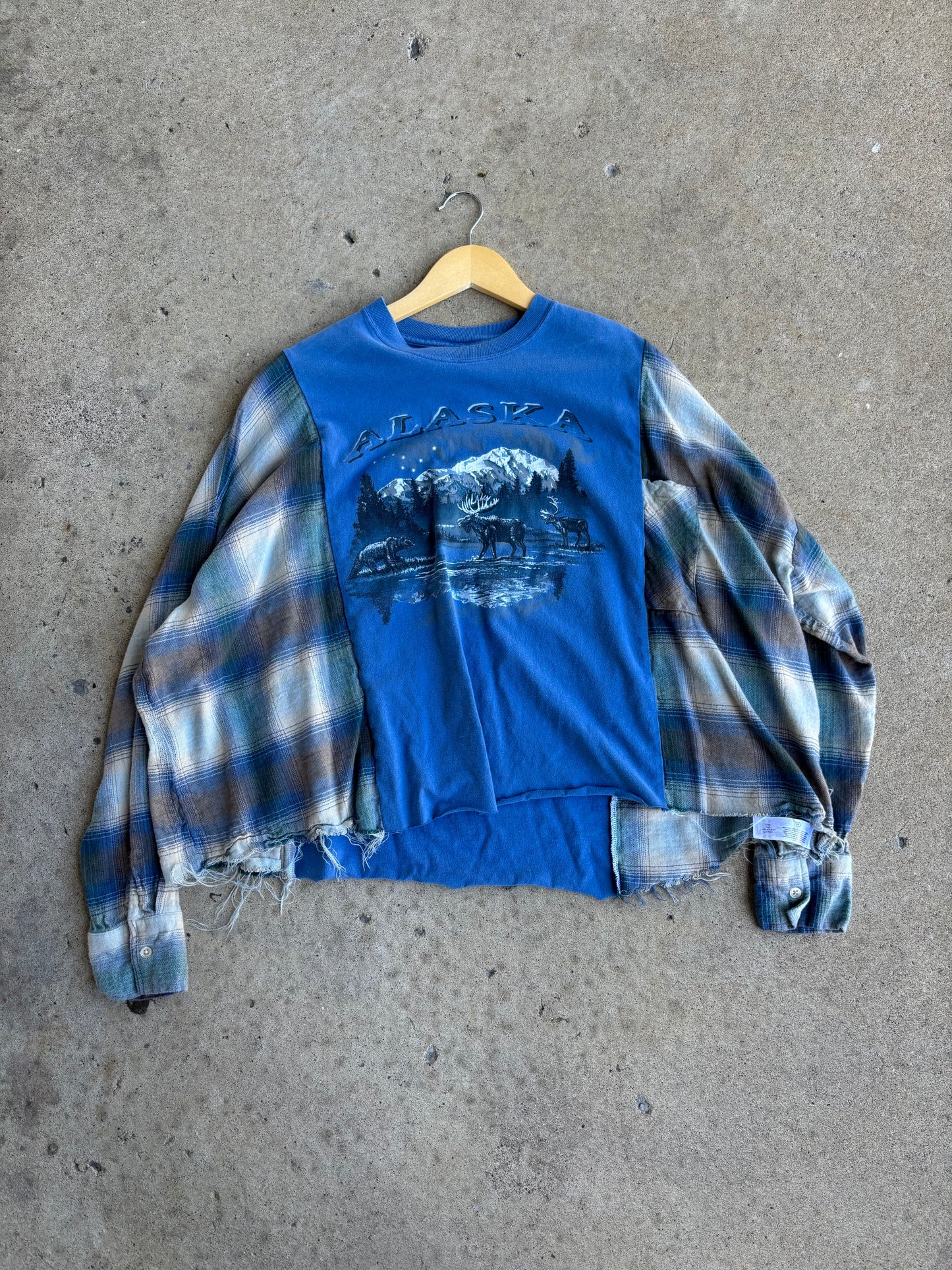 Alaska Flannel Tee(L Crop)