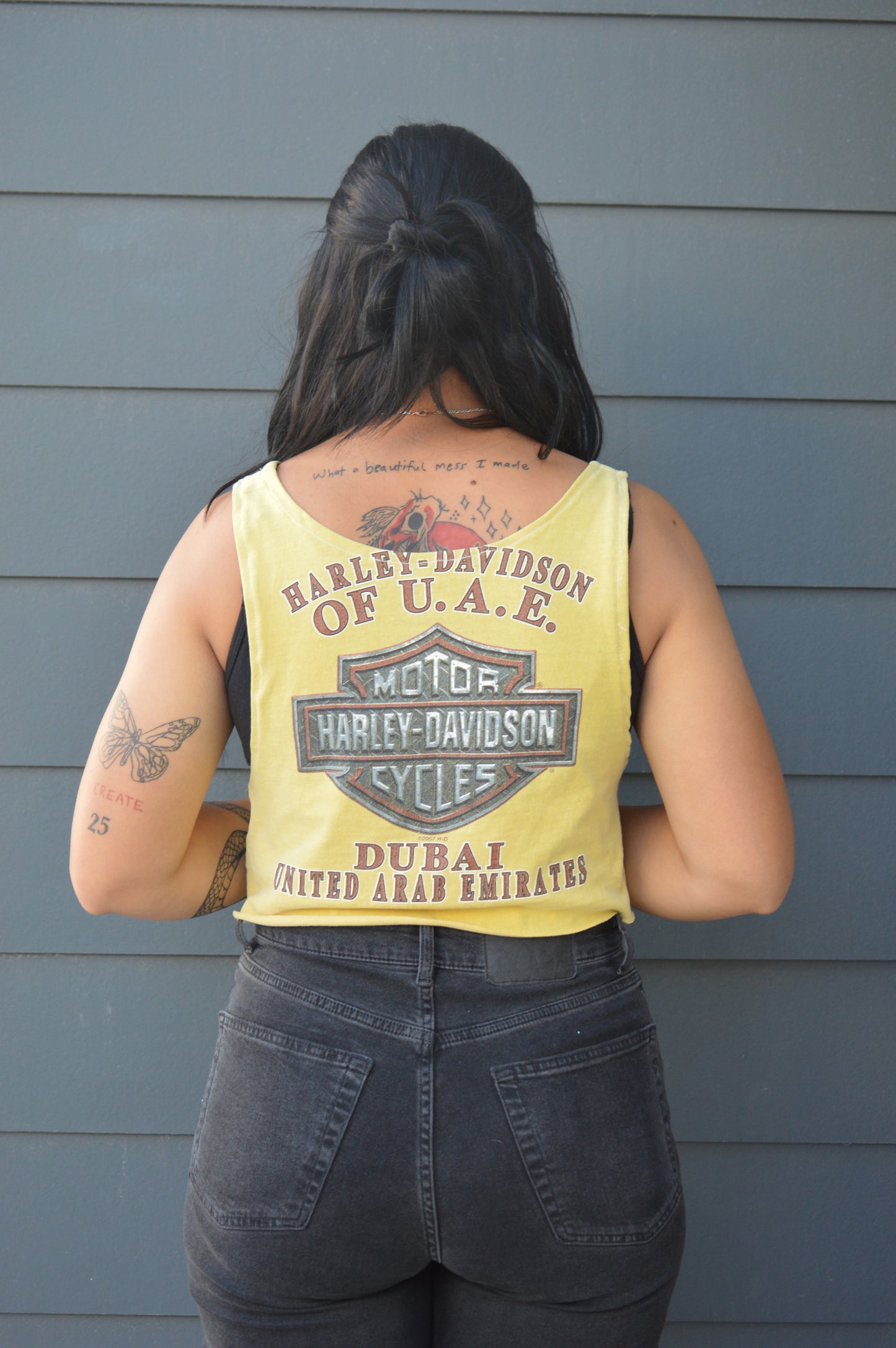 Yellow Harley Davidson Tank Top