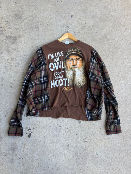 Duck Dynasty Flannel Tee(XL Crop)