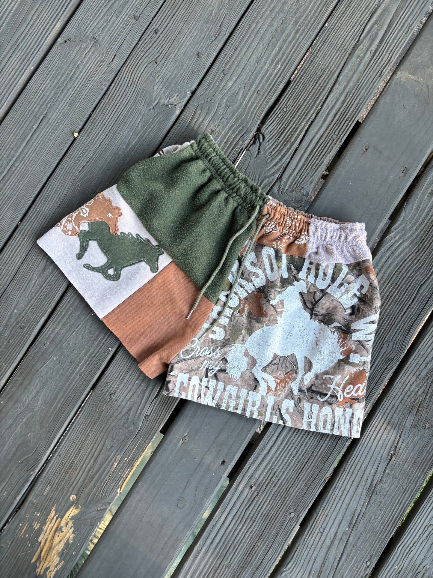 Camo Cowgirl Shorts(L)