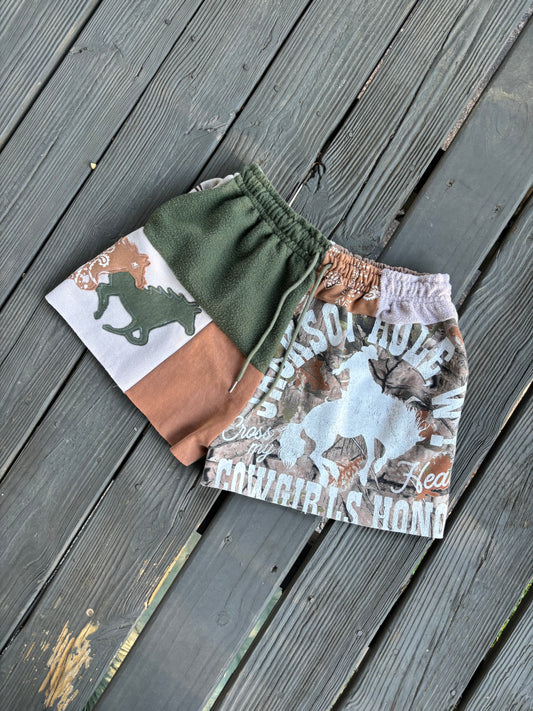 Camo Cowgirl Shorts(L)
