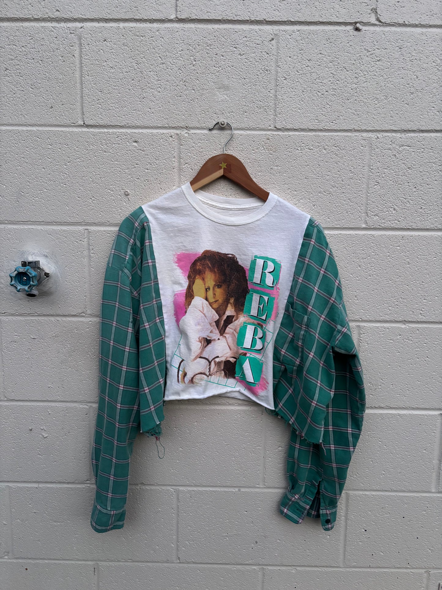Reba Flannel Tee(L Crop)