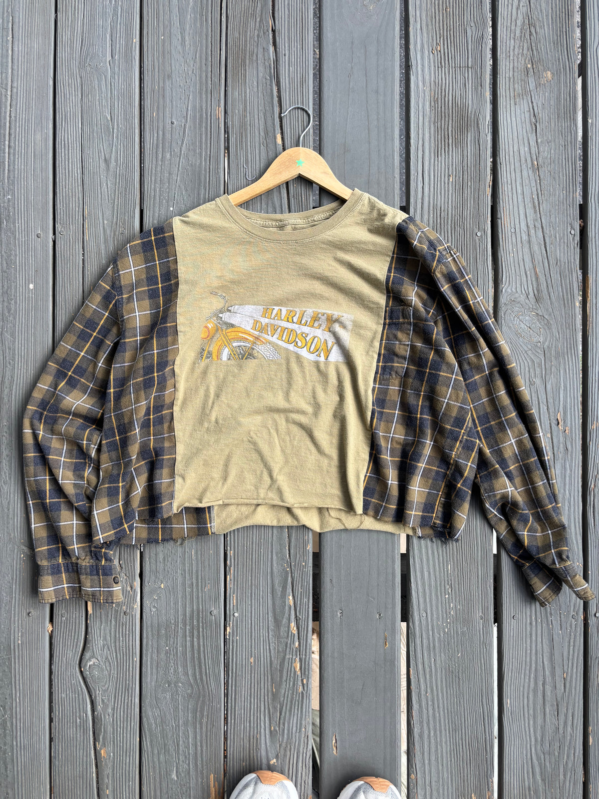 Harley Autumn Flannel Tee(L)