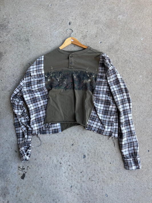 Buck Nature Flannel Tee(L Crop)