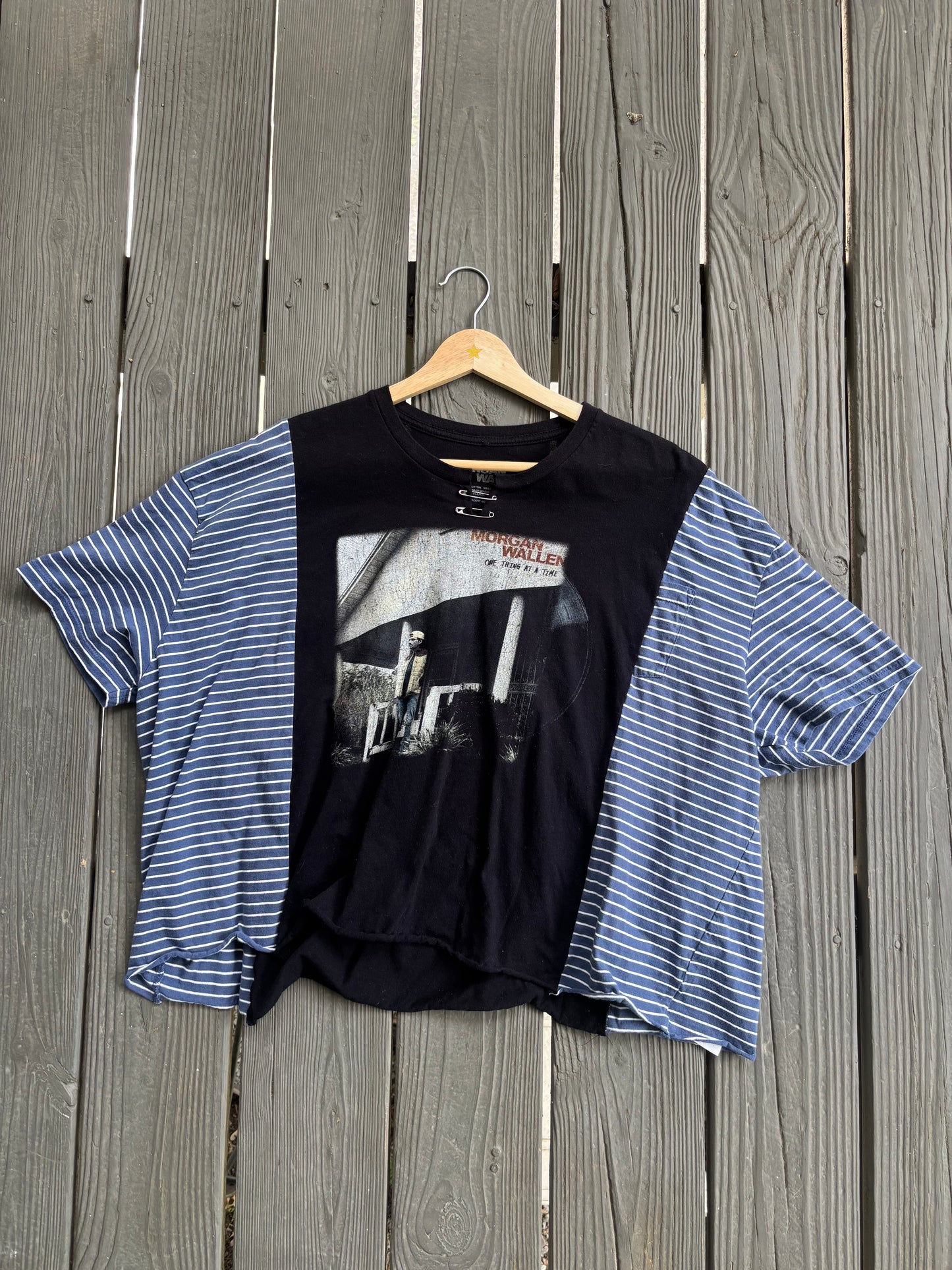 MW Blue Stripey Tee(L)
