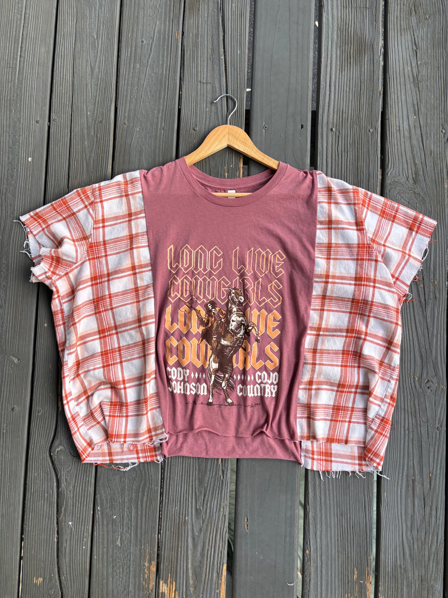 Cojo Long Live Cowgirls Flannel Tee(XL)