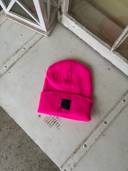 NEON PINK BEANIE