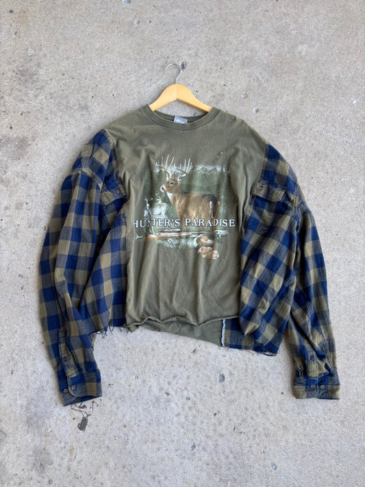 Hunter’s Paradise Flannel Tee(2XL Crop)