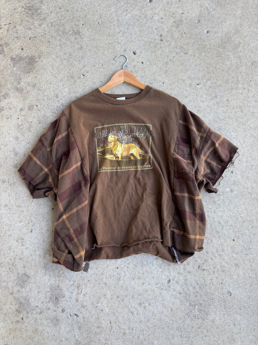 Doggy Flannel Tee(2XL Crop)