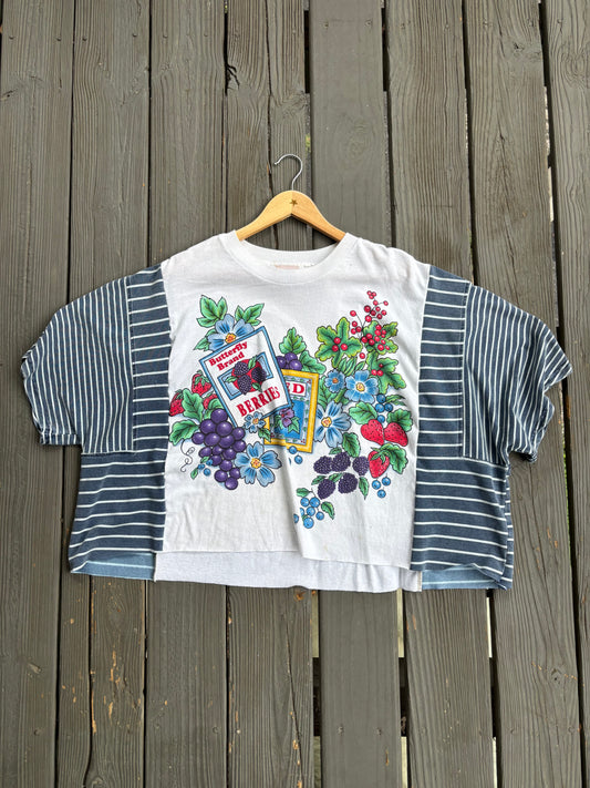 Berry Stripey Tee(XL)