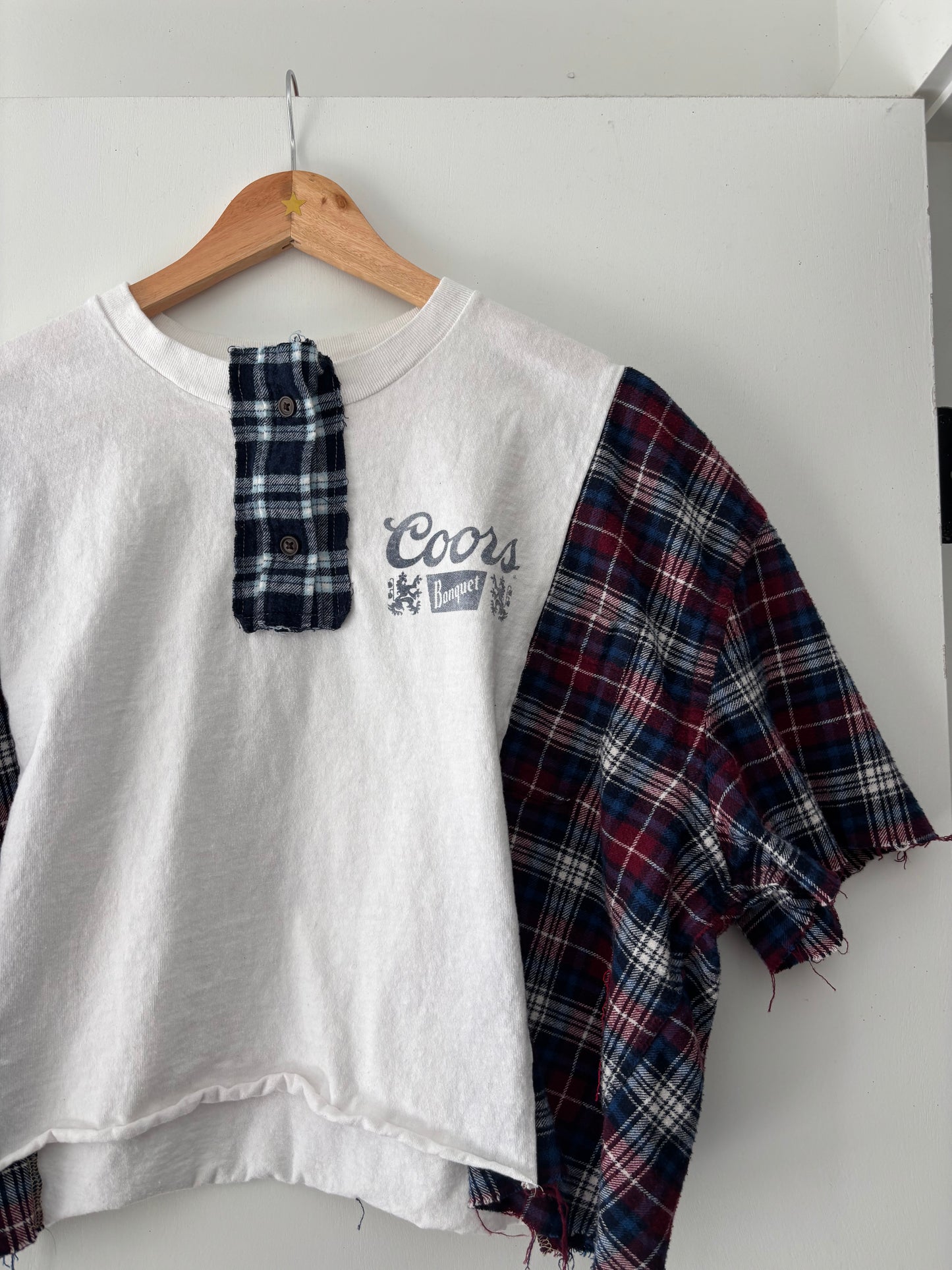 Beer Flannel Tee(M-L)