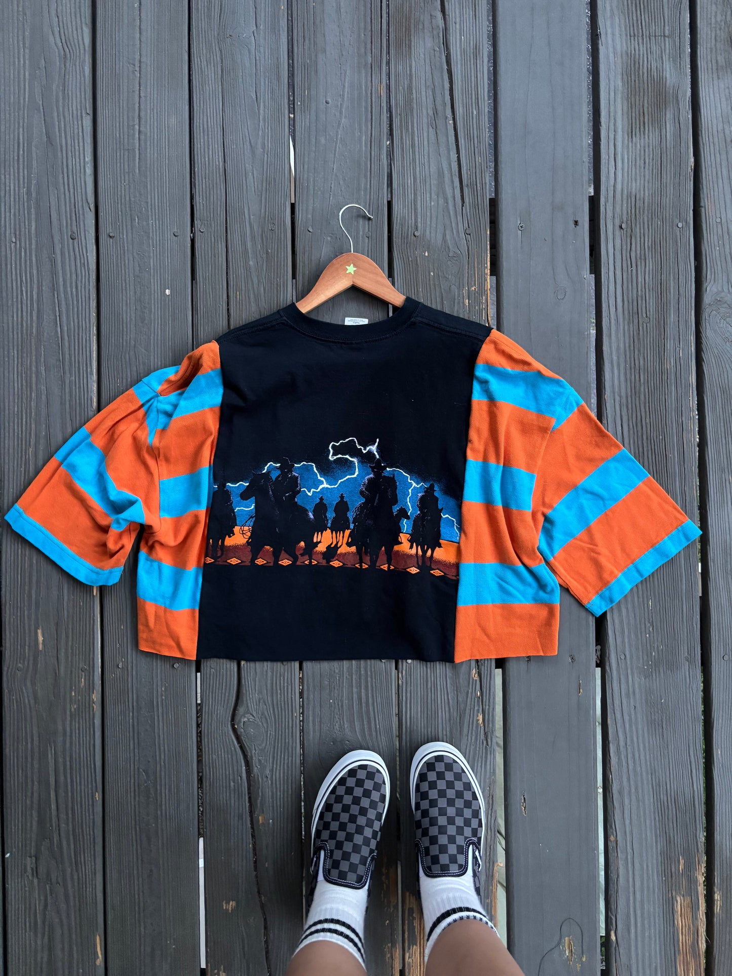 Vintage AZ Cowboy Stripey Tee(L/XL)