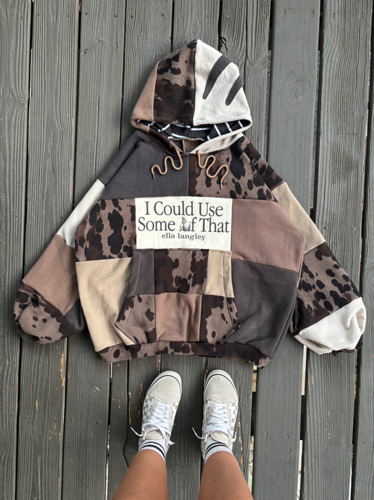Ella Cowprint Hoodie(L/XL)