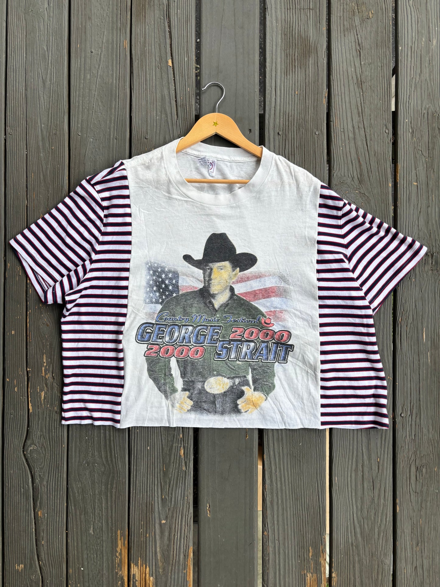 Vintage George Stripey Tee(XL/2XL)