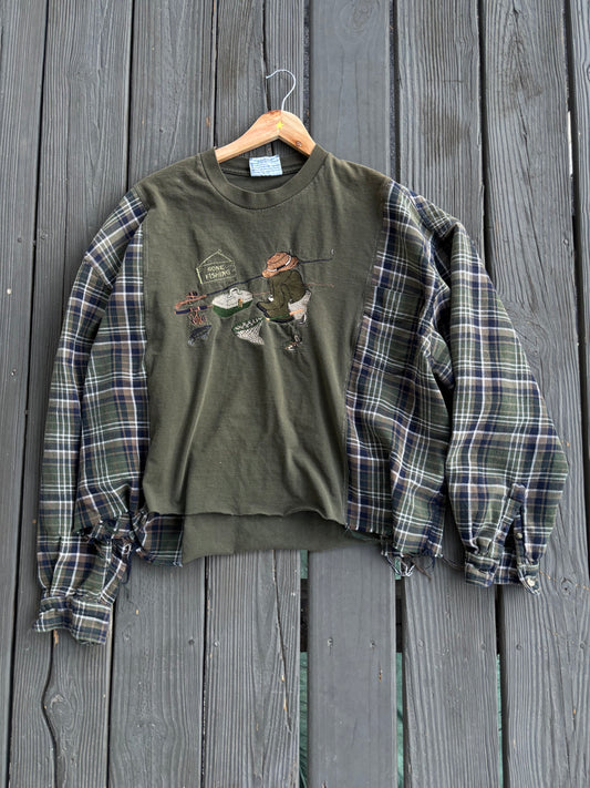 Gone Fishin’ Flannel Tee(L/XL)
