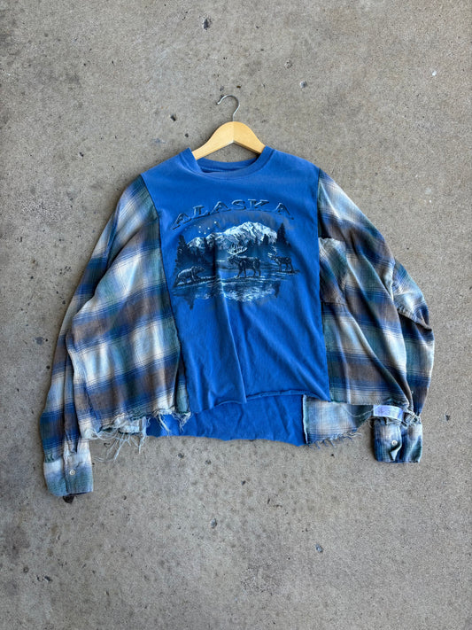 Alaska Flannel Tee(L Crop)