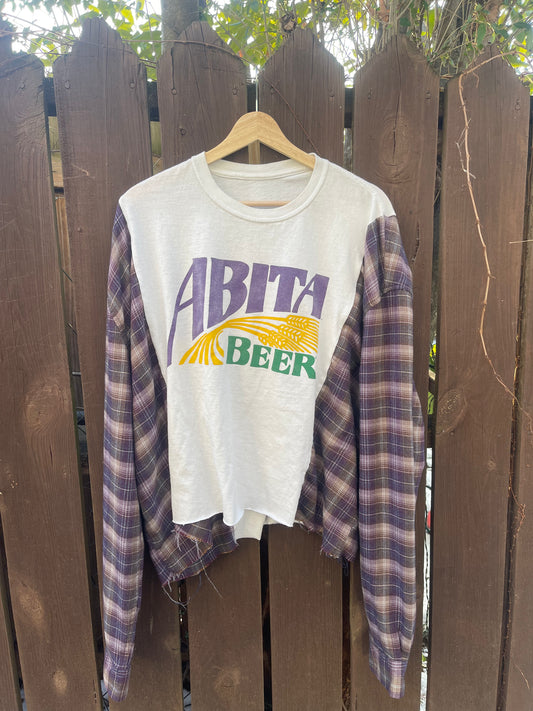 Flannel 23- Vintage Abita Beer kate