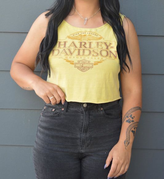 Yellow Harley Davidson Tank Top
