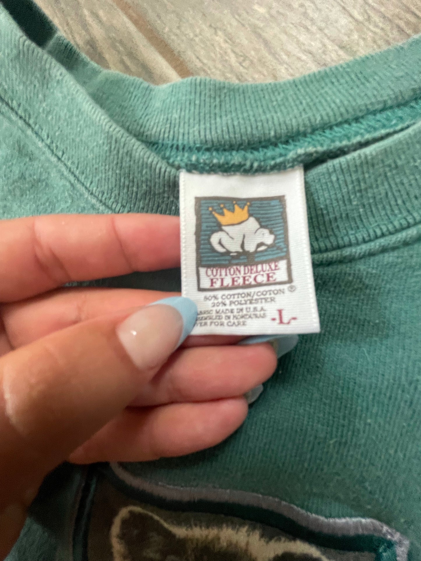 Vintage Green Wolf Crewneck